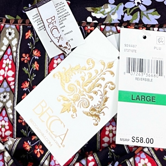 NWT BECCA Floral Cottage Tankini Swim Set Top & Bottom - Picture 8 of 8